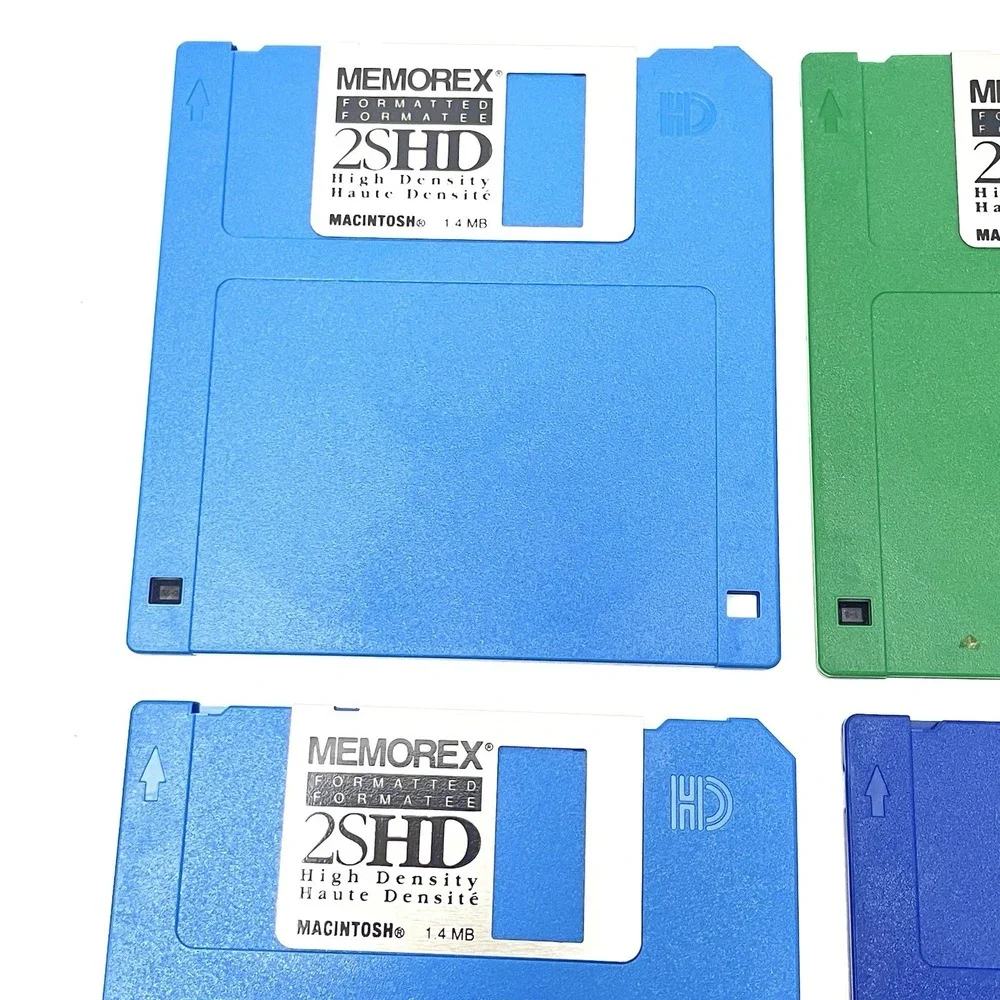 Lot Of 9‎ Floppy Disks Macintosh Memorex 2SHD Verbatim MF2-DD
